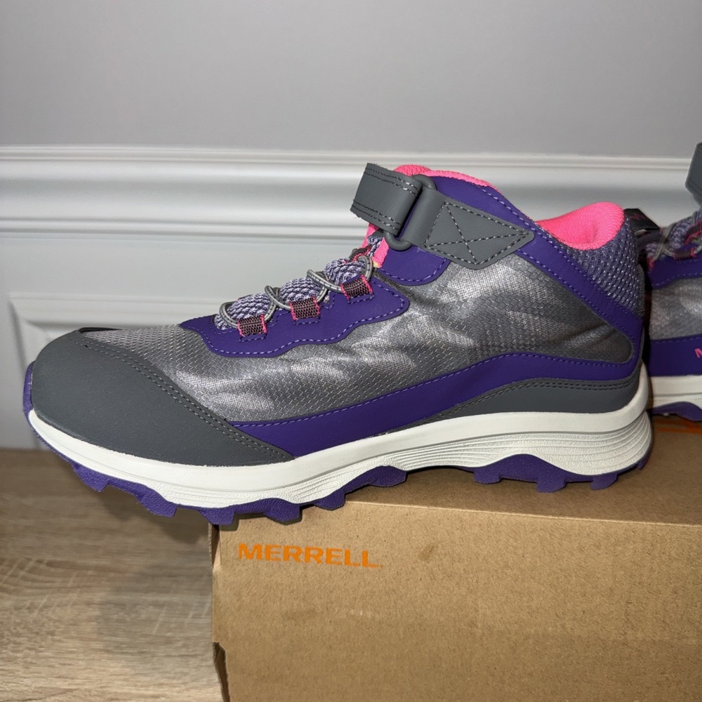Merrell Moab Spd Girls Sz 6 Hike Pink Purple Float Pro Waterproof Trail EUC Box - Picture 7 of 15